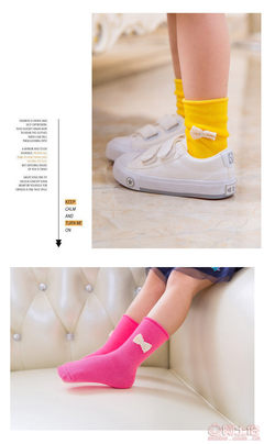 Q1668童趣娃品春季新款女寶純色卷邊蝴蝶結(jié)兒童襪子 精致童裝，批發(fā)首選